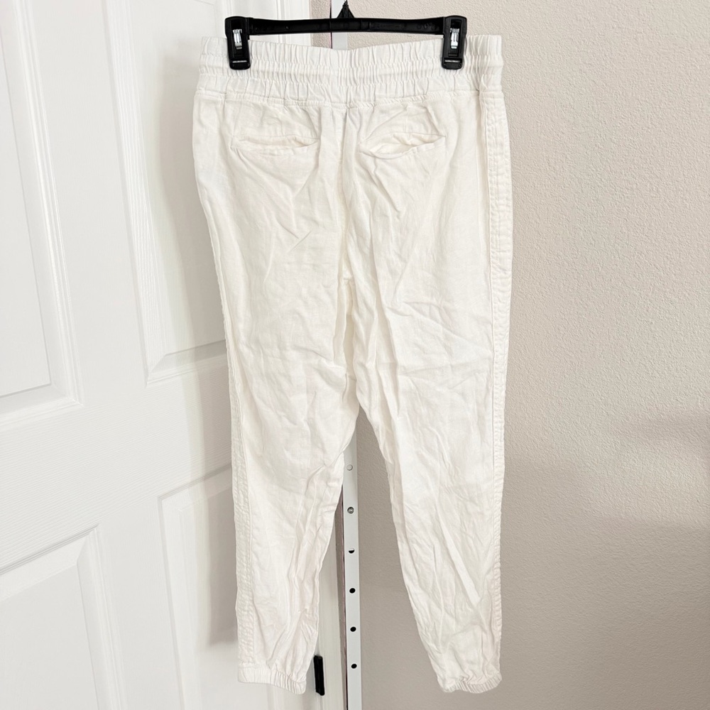 Athleta White Drawstring Jogger Pants - Picture 3 of 7